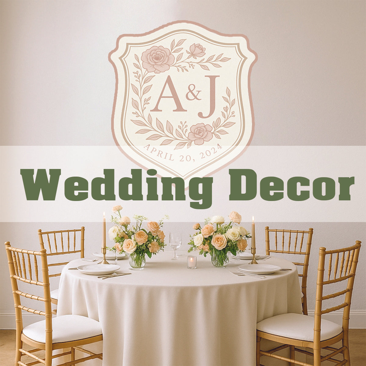 wedding stickers and banners