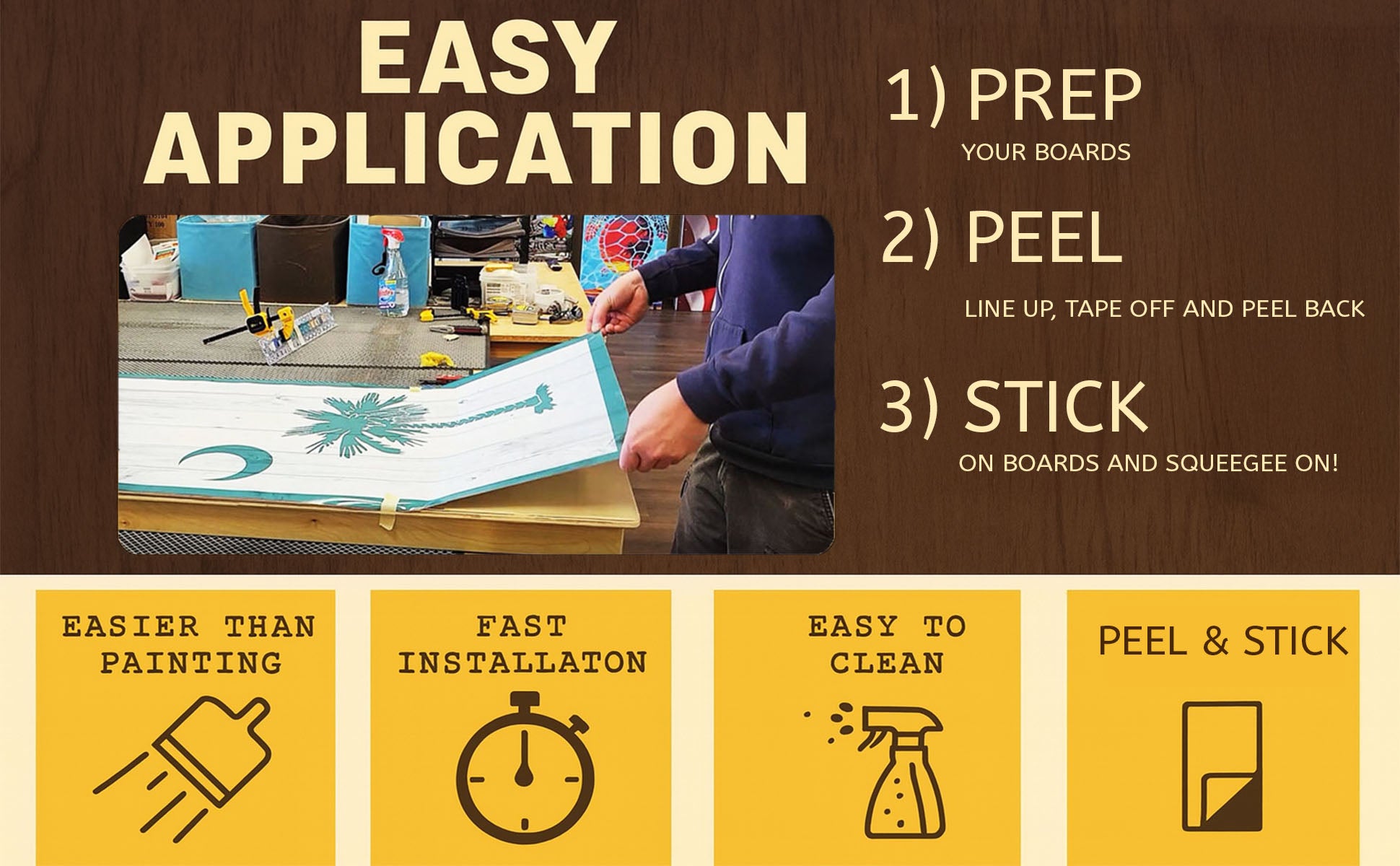 Instructions for applying a Cornhole wrap 