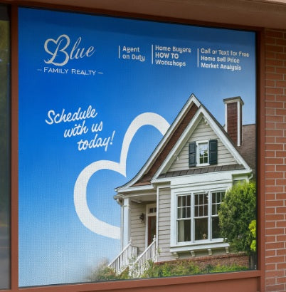 window decal for a real estate company