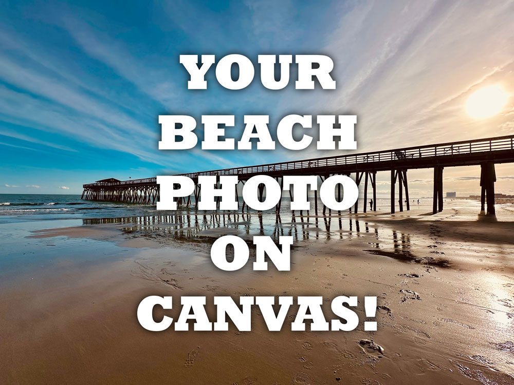 Custom beach photo on wall art