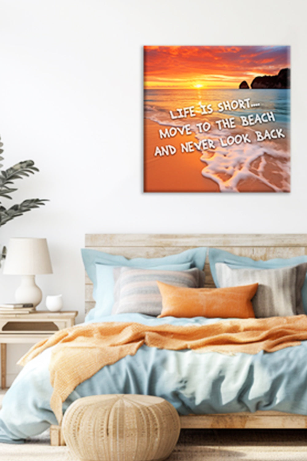 Life Is Short, Move to the Beach Canvas Wall Art