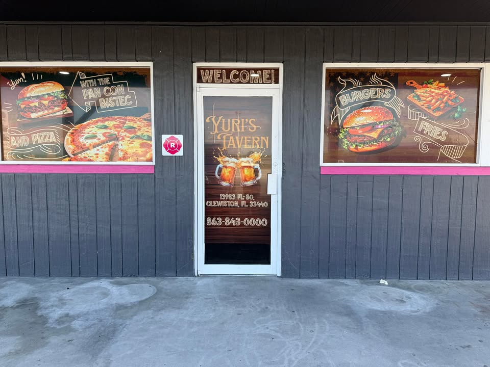 window decal for a restaurant