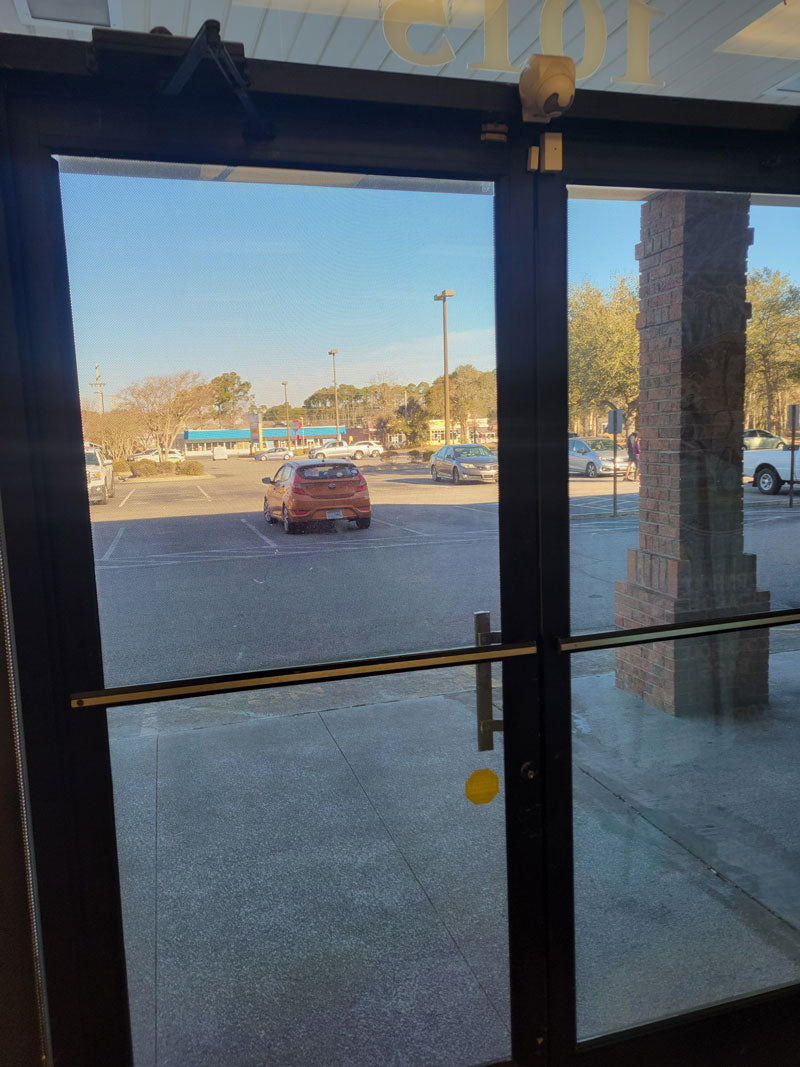 looking outside of a window decal